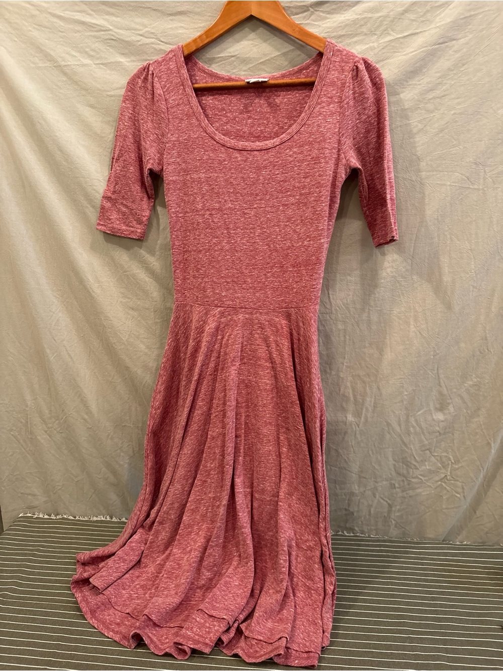 LuLaRoe Dusty Rose Maxi Scoop Neck Knit Dress